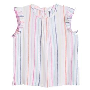🌈✨ Splendid Girls “Venice” Ruffle Sleeve Top – Size 10 ✨🌈